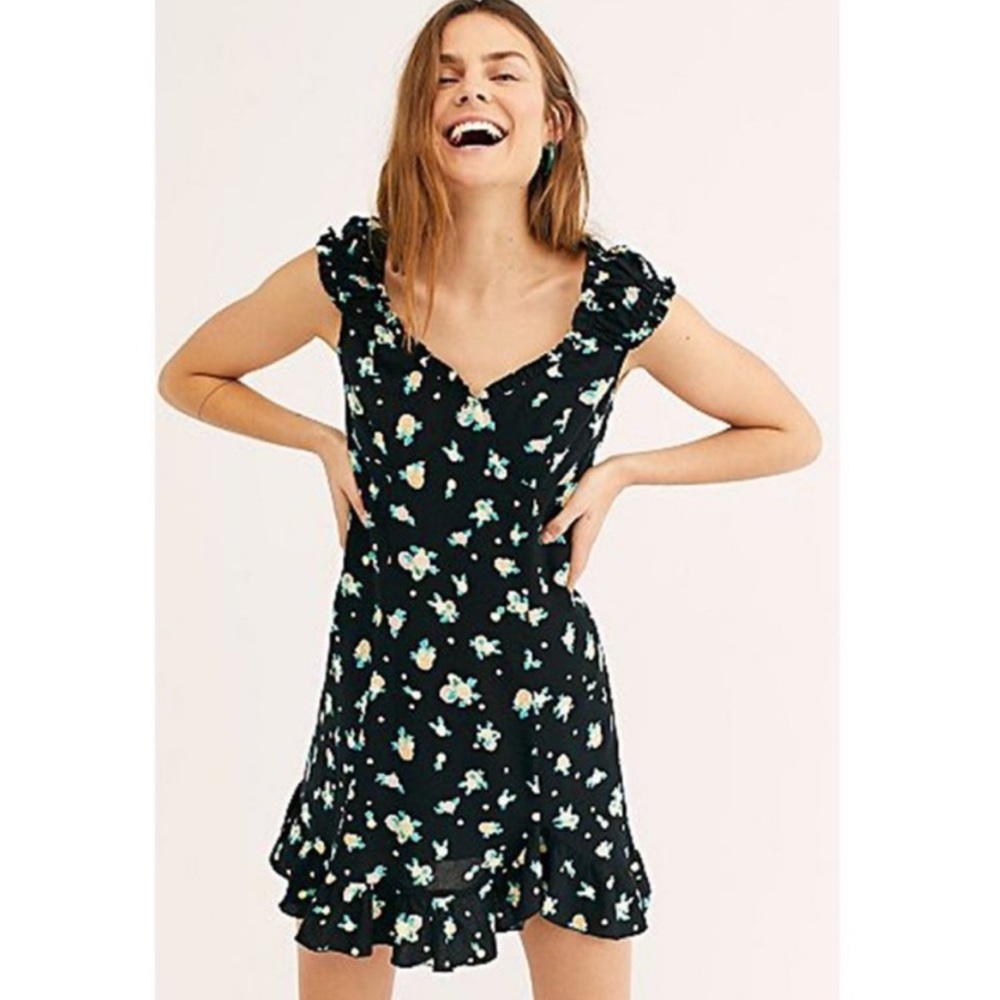 Free People Like A Lady Citrus Mini Dress